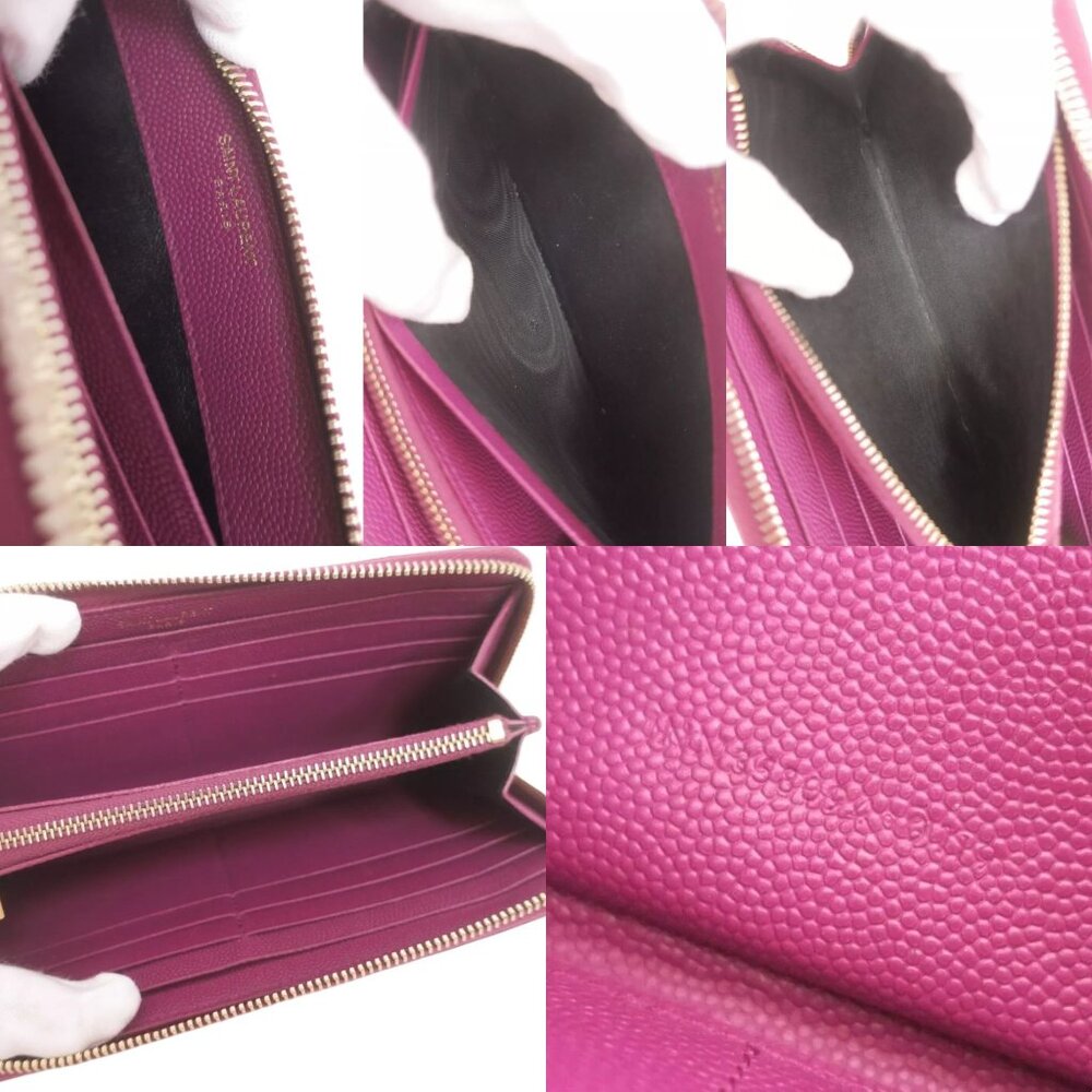 362338AM (C5) YVES Saint Laurent Wallet Long Pink Leather - Picture 10 of 11